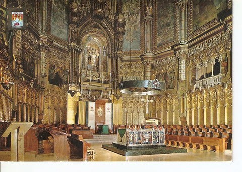 Postal 039784 : Montserrat. Interior de la Basilica