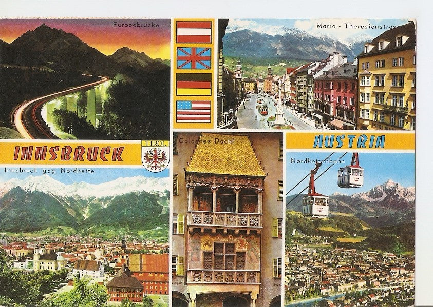 Postal 039785 : Innsbruck - Tyrol - Austria. Winter Centre of the IX and XII Olympic Games in 1964 and 1976