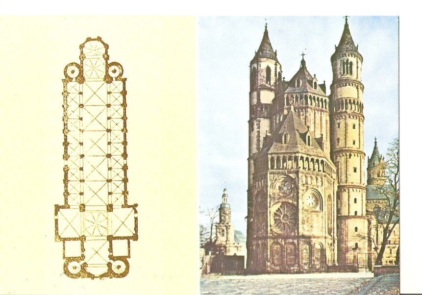 Postal 039882 : Arte romanico. Catedral de Worms. Planta