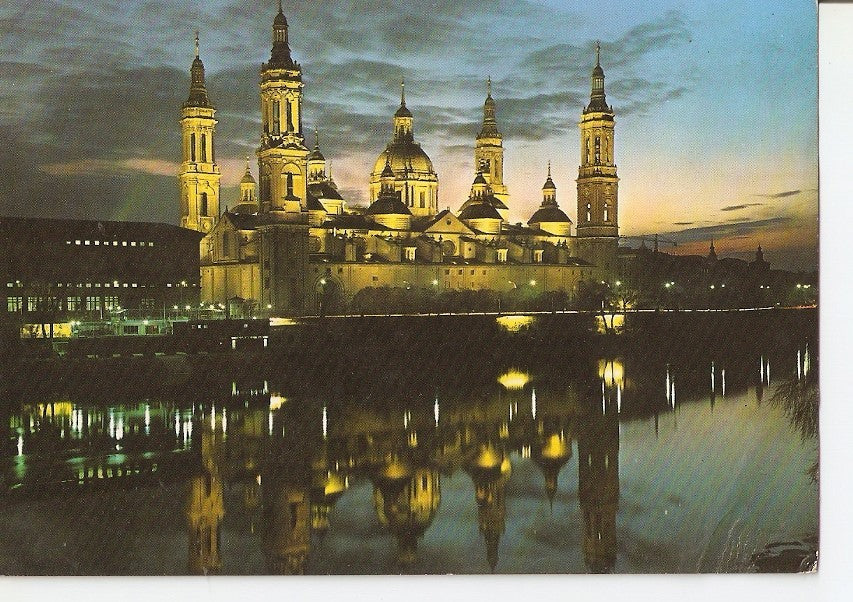 Postal 039912 : Zaragoza. Basilica de Ntra. Sra. Del Pilar y Rio Ebro. Atardecer