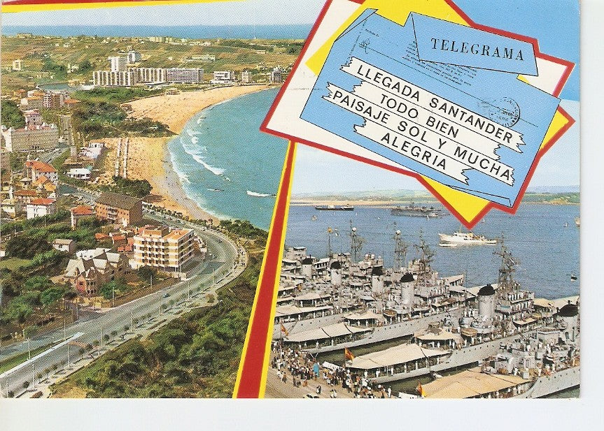 Postal 039916 : Santander. Puerto y Playa
