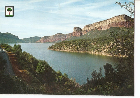 Postal 039924 : Pantano de Sau (Vich). Vista parcial del Puig de la Fossa