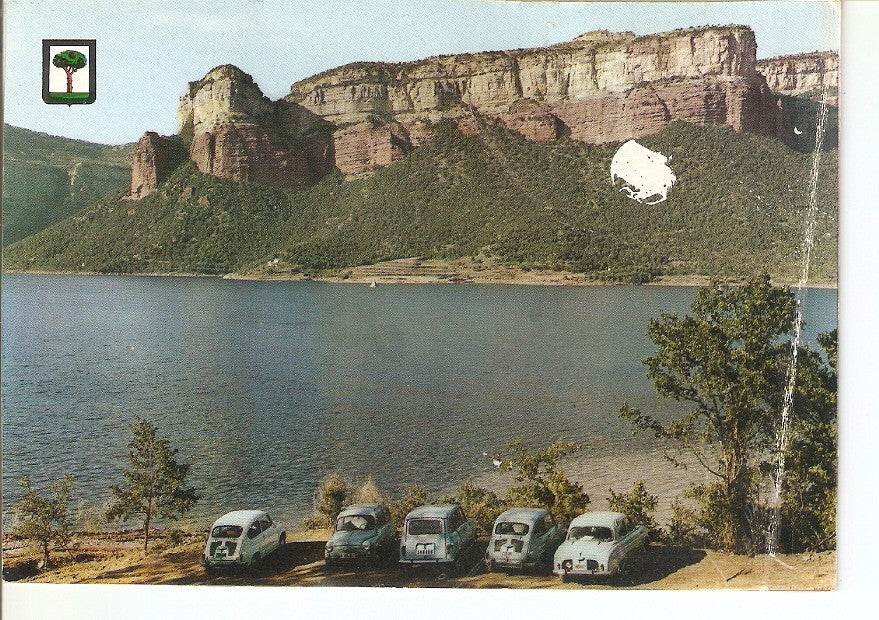 Postal 039925 : Pantano de Sau (Vich). Vista del Puig de la Fossa i Pla del Castell