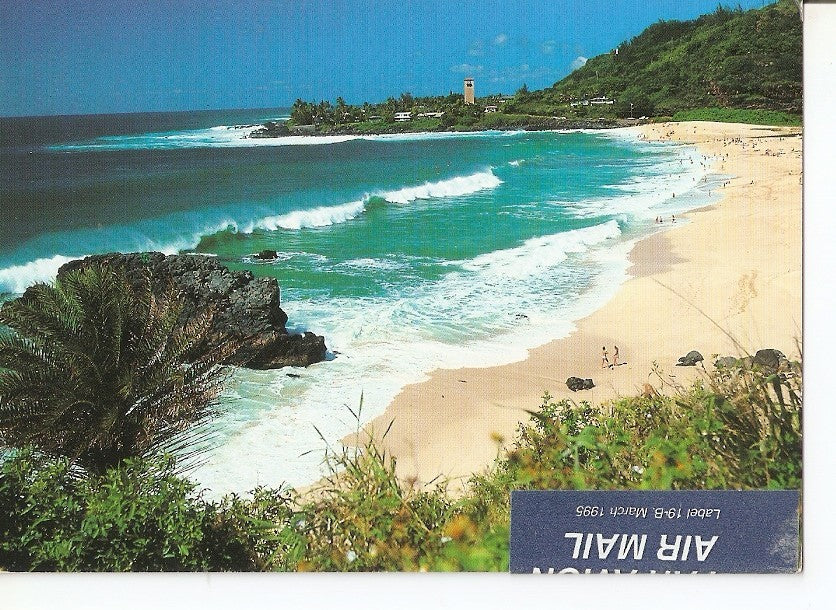 Postal 039969 : Waimea Bay site of big winter surf