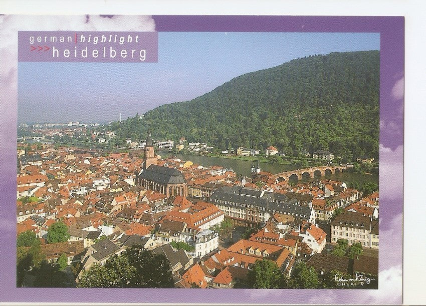 Postal 039977 : Heidelberg. Blick vom Schloss auf Heidelbergs Altstadt