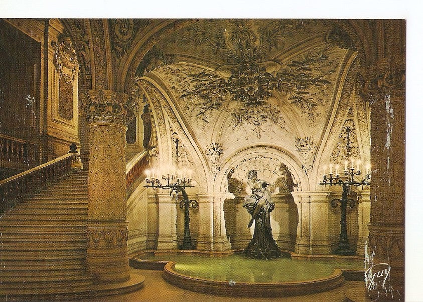 Postal 039995 : Theatre de lOpera. Acedemie National de Musique. La fontaine sous la petite rotonde