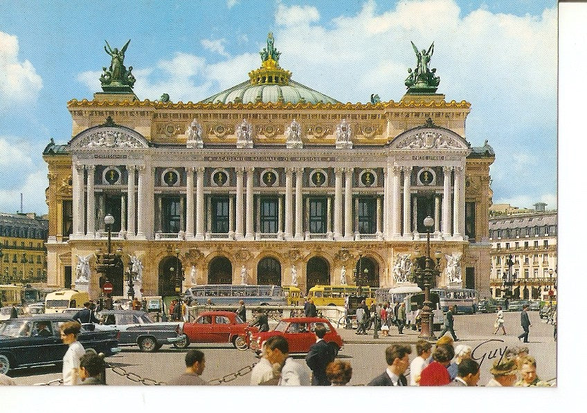 Postal 039996 : Theatre de lOpera. Acedemie National de Musique. La façade en marbre de couleur