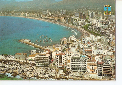 Postal 040068 : Benidorm (España). Vista aerea y playa Poniente