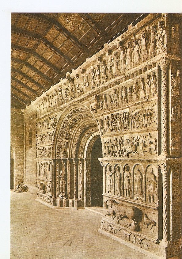 Postal 040085 : Ripoll. Portada del Monestir segle XII