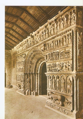 Postal 040085 : Ripoll. Portada del Monestir segle XII
