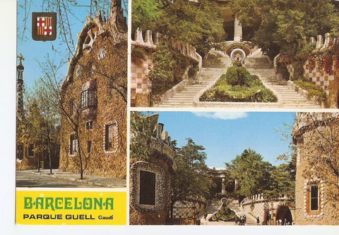 Postal 040097 : Obras de Gaudi. Barcelona. Parque Guell