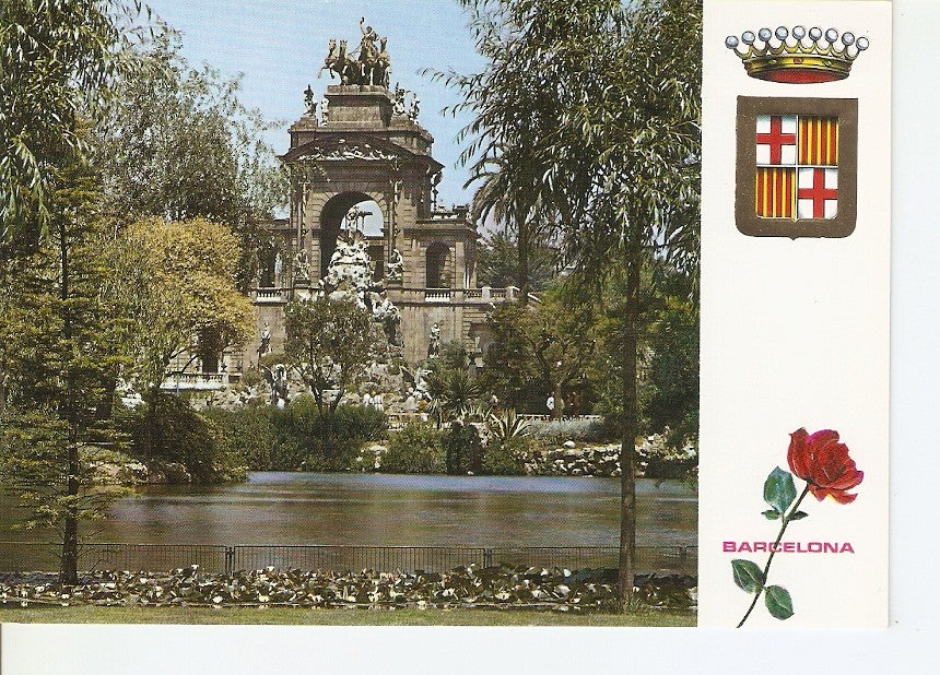 Postal 040104 : Barcelona. Lago y Cascada del Parque de la Ciudadela
