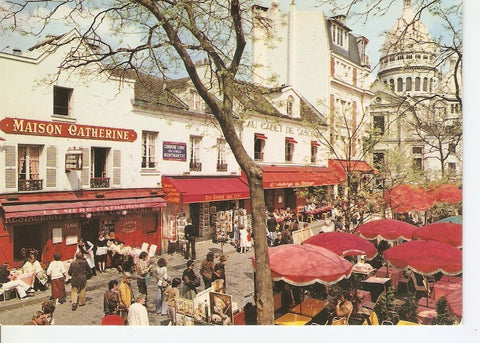 Postal 040137 : Paris Montmartre. La Plaza del Tertre