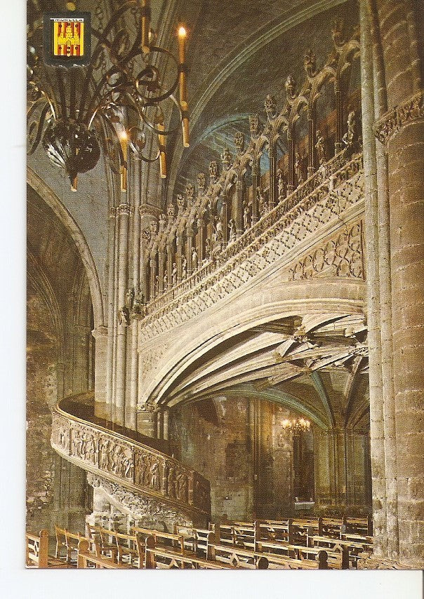 Postal 040145 : Morella (Castellon). Escalera y Coro iglesia archipretal
