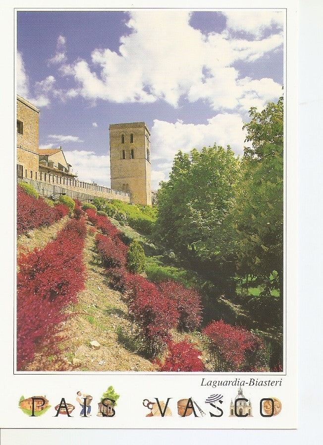 Postal 040228 : Pais Vasco. Torre abacial vista desde los jardines del Collado