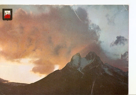Postal 040311 : Saldes (Barcelona_). Pedraforca puesta de sol