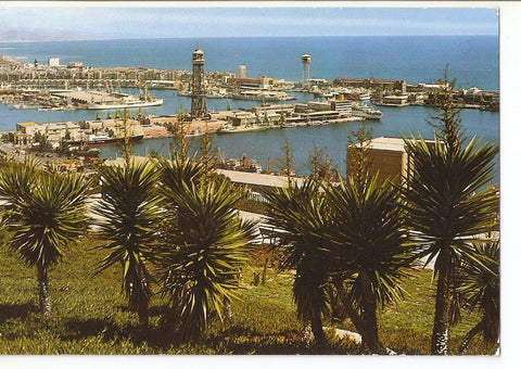 Postal 040353 : Barcelona. Panoramica del Puerto desde Montjuich