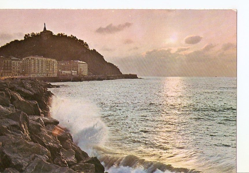 Postal 040376 : San Sebastian. Puesta de Sol