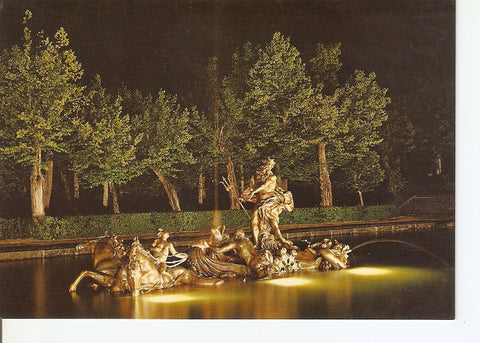 Postal 040413 : La Granja de San Ildefonso. Fuente Neptuno. Vista nocturna