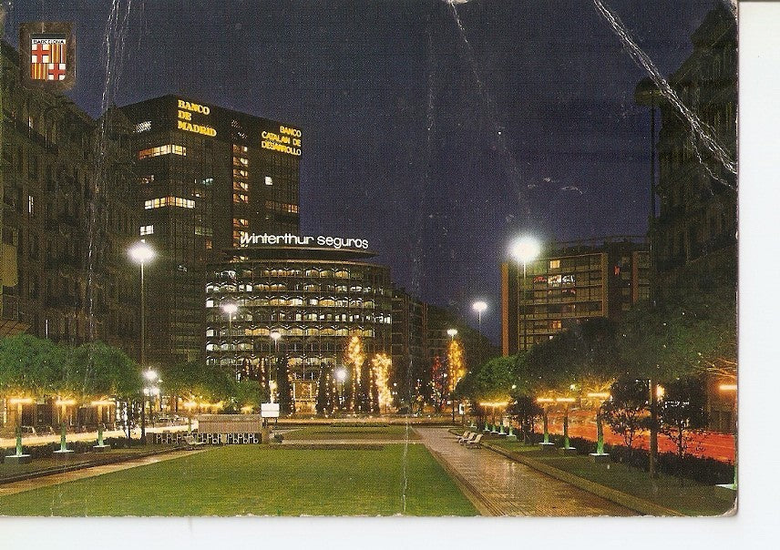 Postal 040424 : Barcelona. Avenida General Goded y Plaza Calvo Sotelo