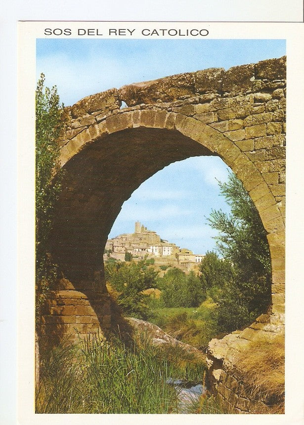Postal 040458 : Sos del Rey Catolico. Monumento Nacional. Panoramica y Puente Romanico