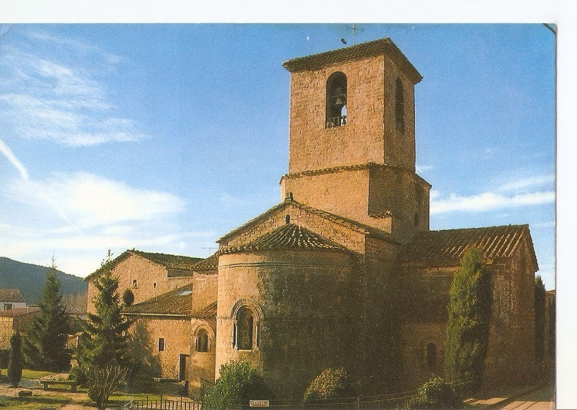 Postal 040525 : Monestir romanic de Santa Maria de lEstany S.XII absis i jardins