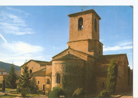 Postal 040525 : Monestir romanic de Santa Maria de lEstany S.XII absis i jardins