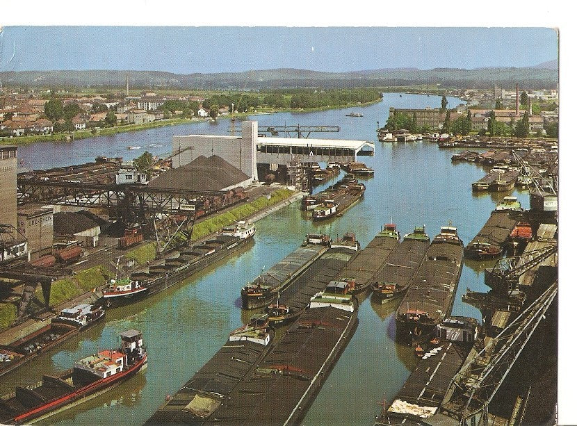 Postal 040542 : Basel: Kleinhuninger Rheinhafen (Dreilanderecke) Rhineport Klenhuningen