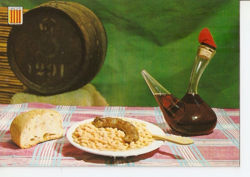 Postal 040553 : Platos tipicos. Secas amb butifarra