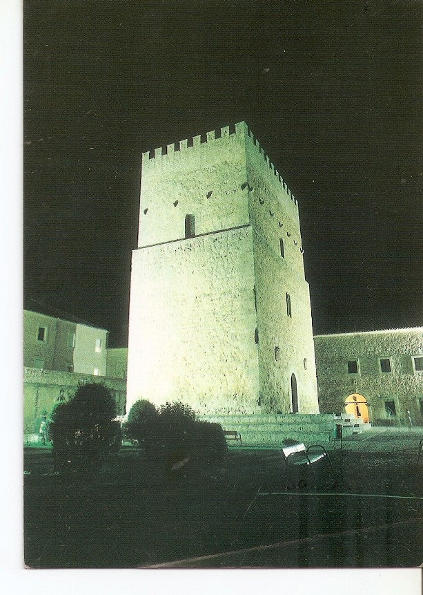 Postal 040634 : Caleruega (Burgos España). Torreon de los Guzmanes iluminado