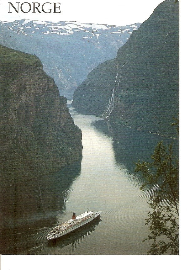 Postal 040649 : Norway: Geirangerfjorden and m/s Queen Elisabeth II