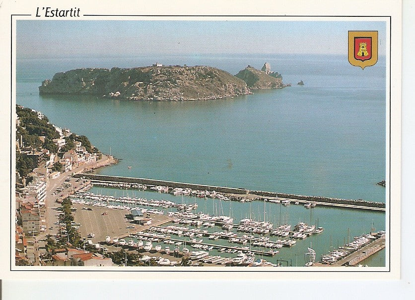 Postal 040757 : LEstartit (Costa Brava). Vista aeria. Port. Illes Medes