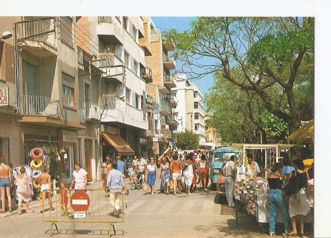 Postal 040835 : Pineda de Mar. Vista del paseo de las Melias