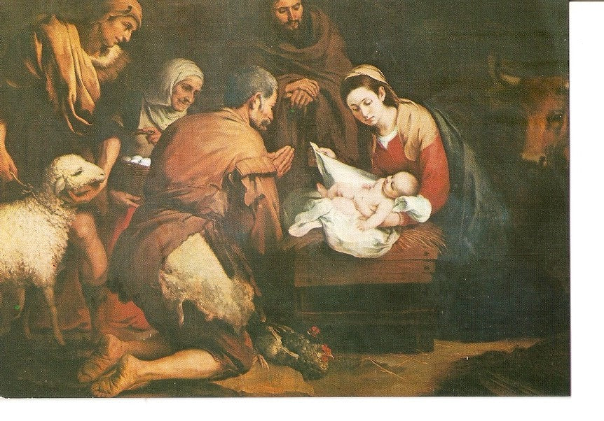 Postal 040883 : Museo del Prado. Madrid. Adoracion de los Pastores. Murillo