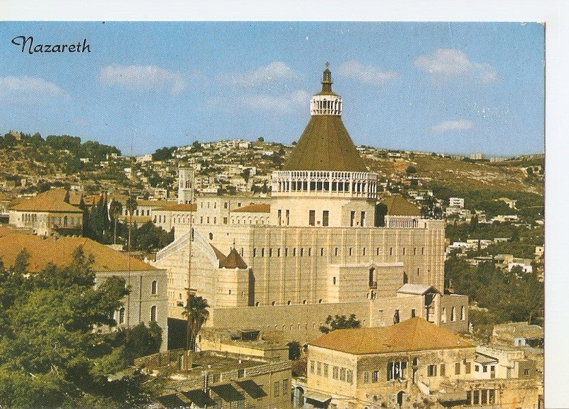 Postal 040929 : Nazareth partial view. Centre: The Church of the Annunciation