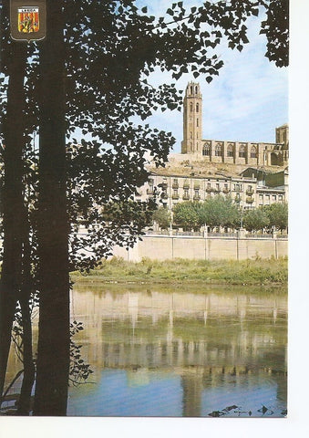 Postal 040967 : Lleida. Riu Segre i Seu Antiga al fons