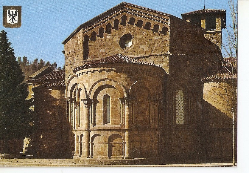 Postal 040980 : Cataluña romanica Sant Joan de les Abadesses. Absis principaldel Monestir (segle XII)