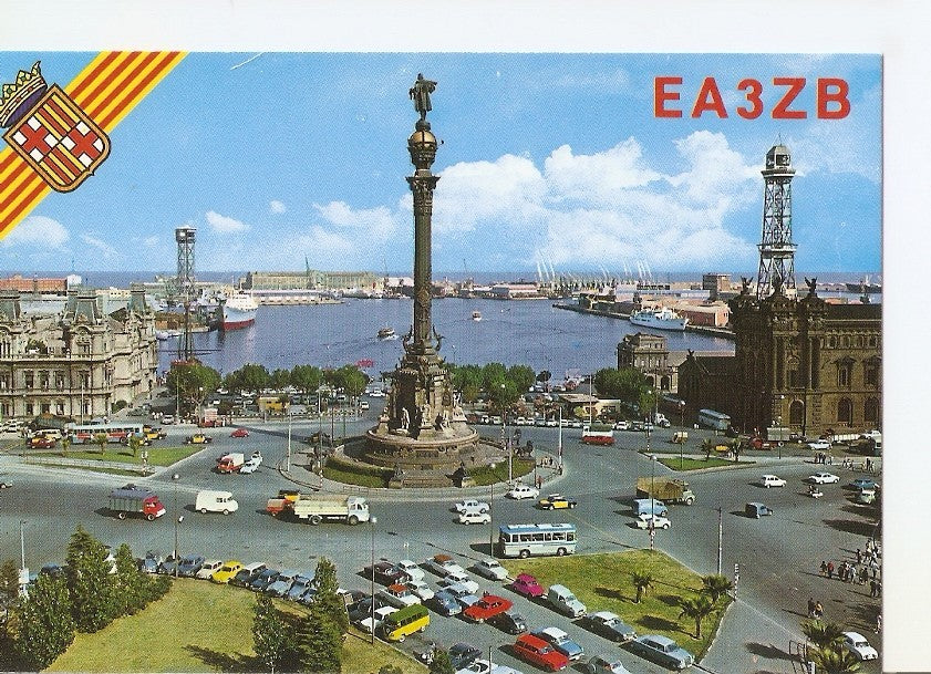 Postal 040991 : Barcelona. Monumento a Colon y Puerto