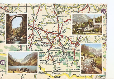 Postal 041015 : Les Pyrenees avec vues de Lourdes 