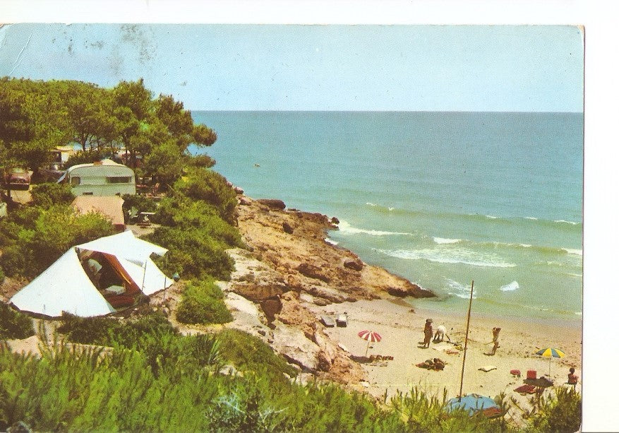 Postal 041059 : Costa Dorada. Tarragona. Plaza y Camping Torre de la Mora