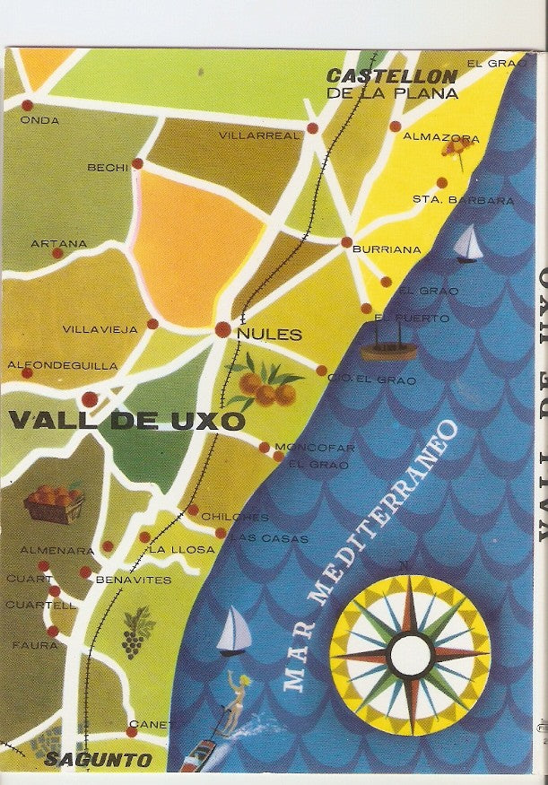 Postal 041095 : Vall de Uxo. Mapa
