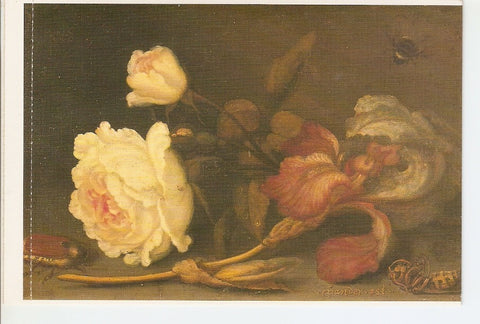 Postal 041287 : Balthasar van der Ast c.1590-c.1660 Still Life wit Iris And Rose 1623. Utrecht Centraal Museum