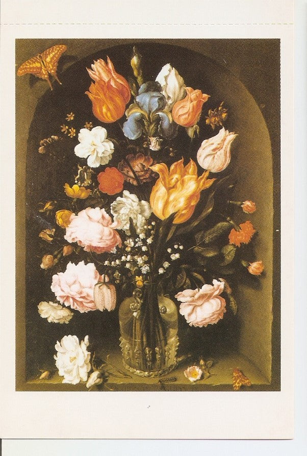 Postal 041291 : Jacob van Gheyn Still Life with Flowers 1612. The Hague Gemeentemuseum