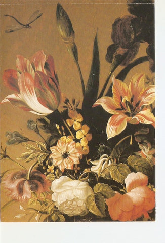 Postal 041293 : Ambrosius Bosschaert the younger Flowers c.1640. Cambridge Fitzwilliam Museum