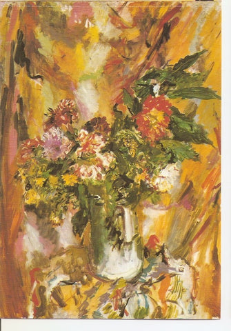Postal 041306 : Oskar Kokoschka Bouquet of Autumm Flowers 1928. Private Collecion Oskar Kokoschka jeirs Amsterdam