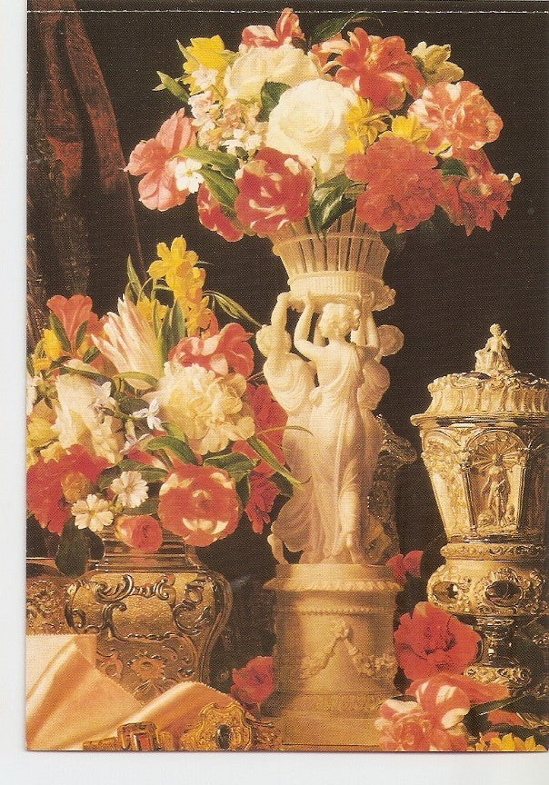 Postal 041307 : Ferdinand Georg Waldmuller The Birthday Table 1840. Cologne Wallraff-Richartz-Museum