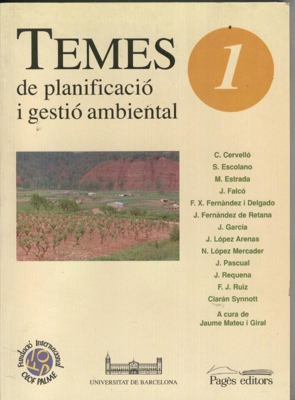Temes de planificacio i gestio ambiental