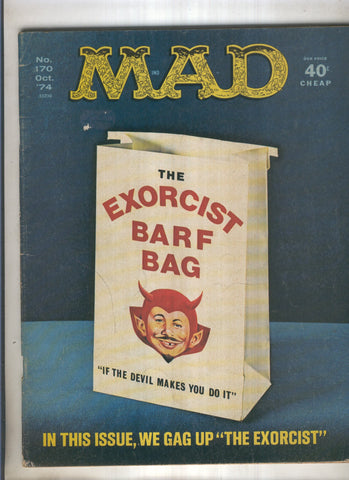 MAD MAGAZINE Numero 170 Octubre de 1974
