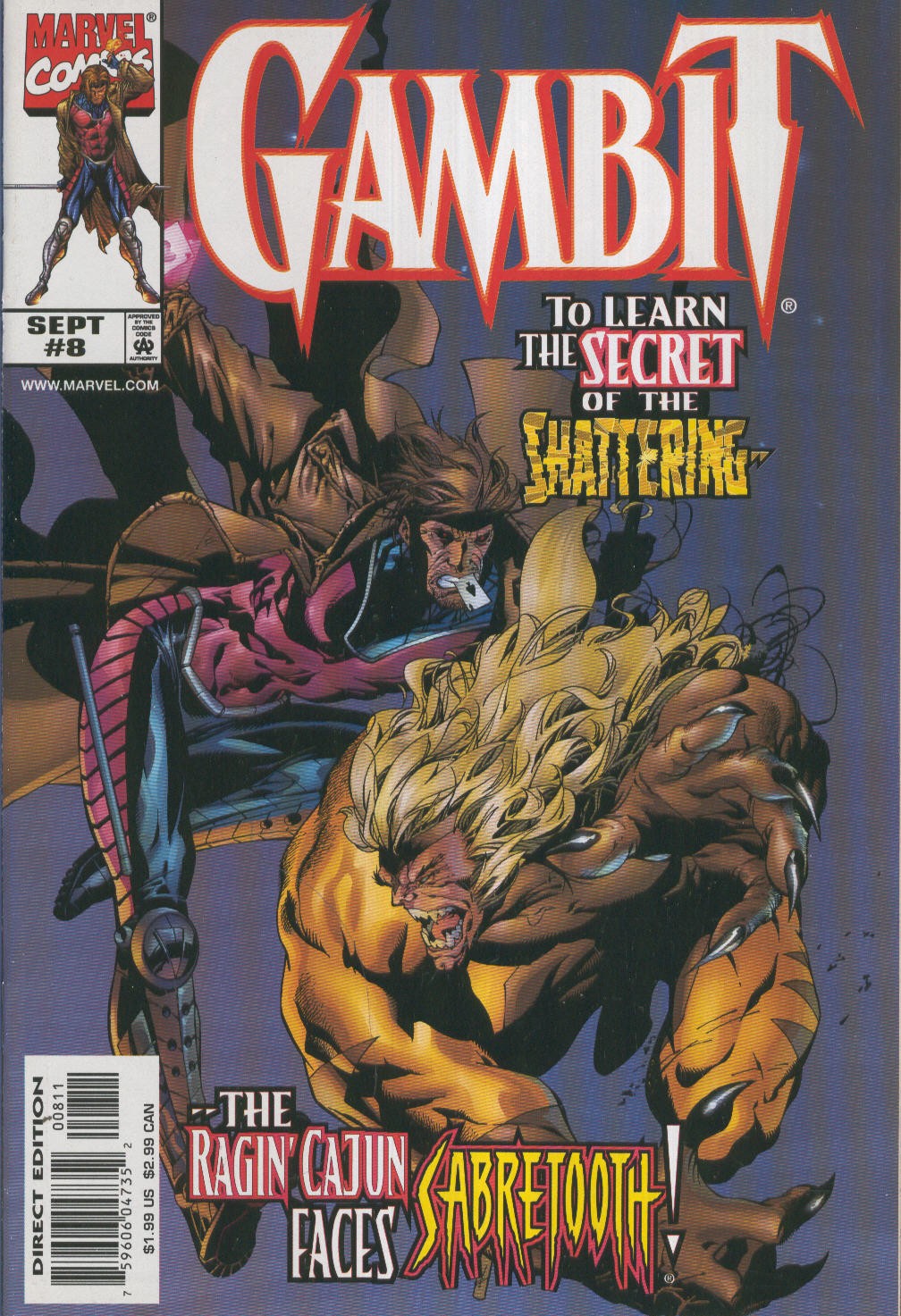 GAMBIT Vol.2 Numero 08: The Ragin Cajun faces Sabretooth