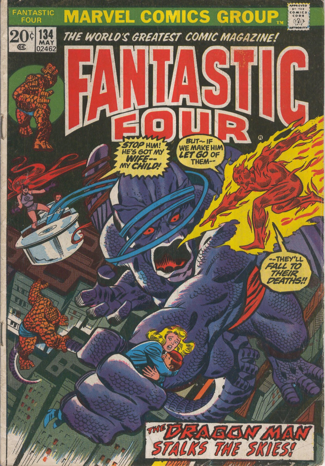 FANTASTIC FOUR Vol.01 Numero 134: A dragon stalks the skies